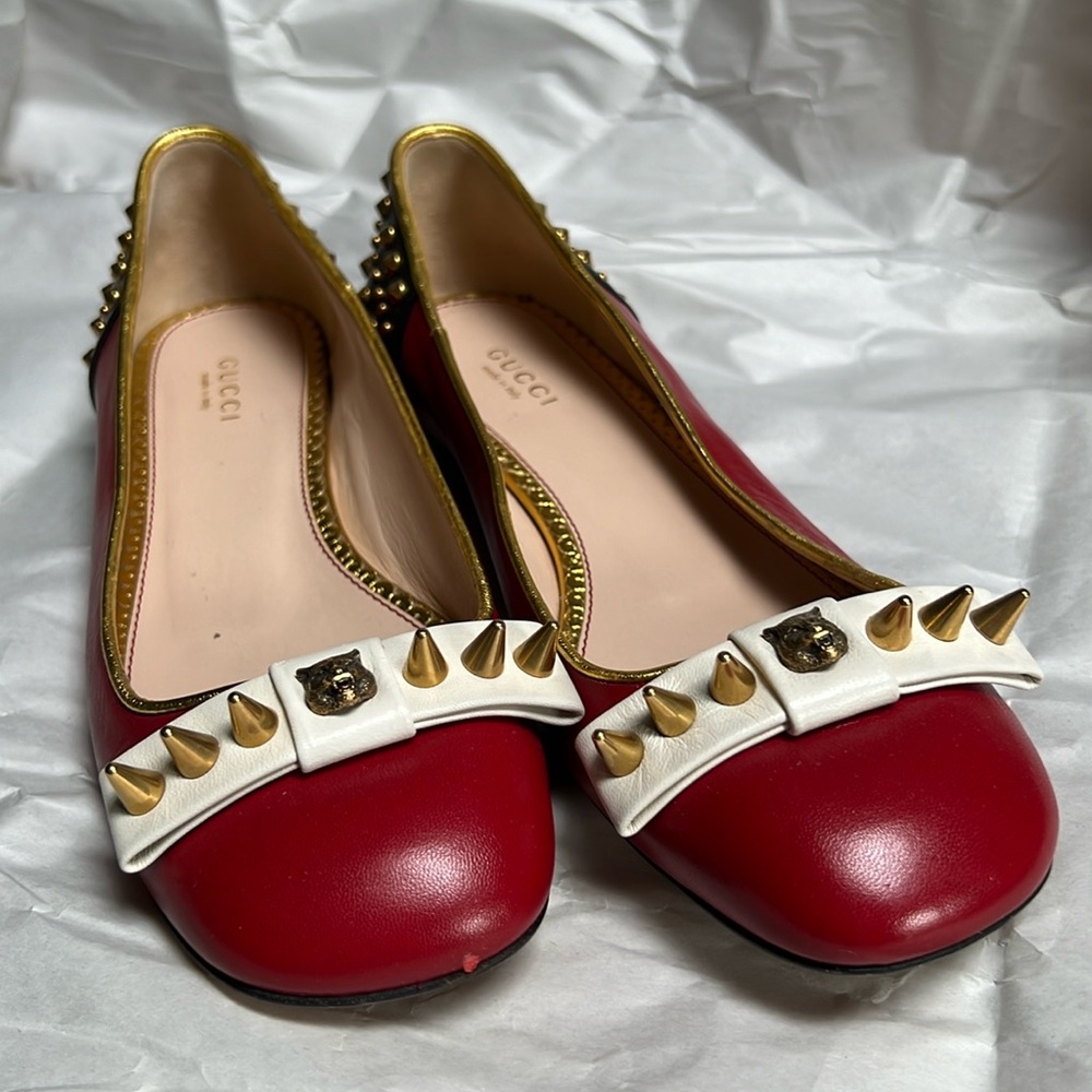 Gucci Bow Accent Flats, size 37